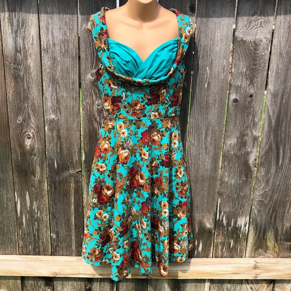 Lindy Bop Dresses & Skirts - Lindy Bop Ophelia Floral 50s Retro Swing Dress